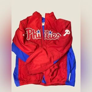 MLB Authentic Phillies Puffer Coat Y2K Vintage Size Large